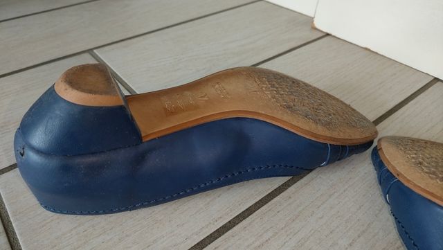 Scarpe Vigevano donna n.37 blu aperte