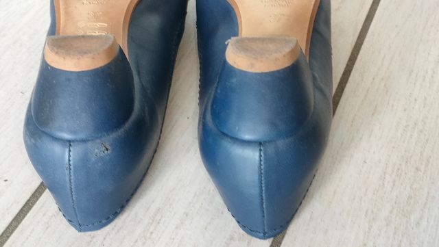 Scarpe Vigevano donna n.37 blu aperte