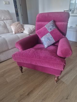 Sillón de diseño rosa/morado