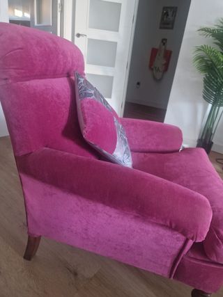 Sillón de diseño rosa/morado