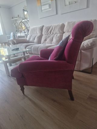 Sillón de diseño rosa/morado