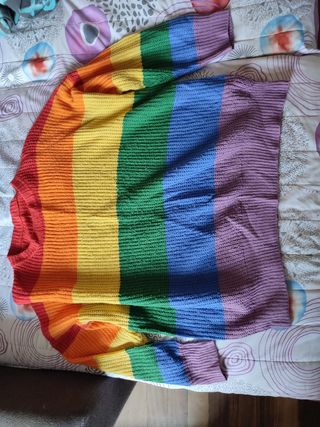 Jersey arcoíris multicolor oversize