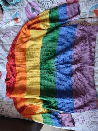Jersey arcoíris multicolor oversize