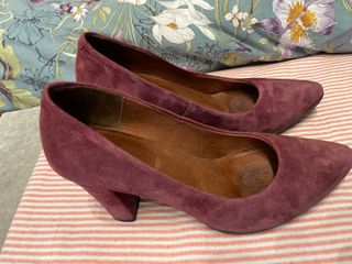 Zapatos de tacón burdeos ante talla 38