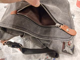 Borsa tracolla tessuto jeaaa RuiVihuang grigio mar