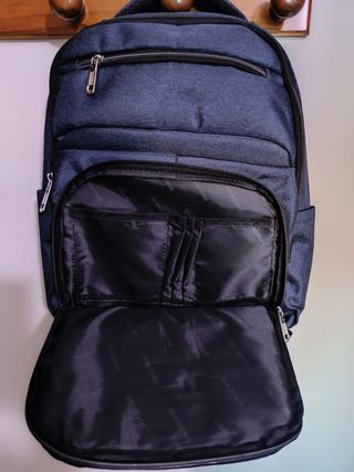 Mochila Portátil Azul Gris