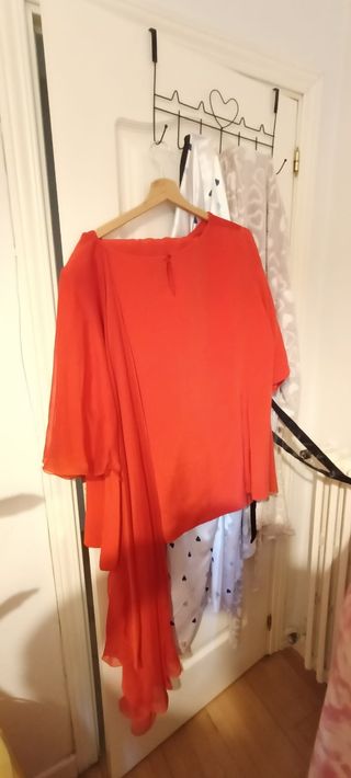Traje fiesta seda alta costura