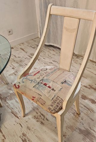 4 sedie vintage in legno massello

