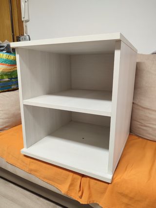 Mesita/Estantería Blanca Madera