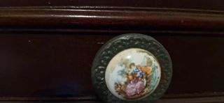 Juego 2 Mesitas y Cómoda Vintage Madera y Mármol