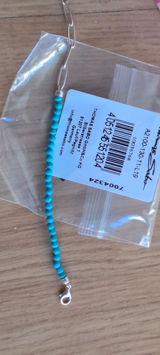 Pulsera Thomas Sabo Plata y Turquesa
