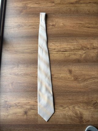 Corbata Ermenegildo Zegna Beige y Oro