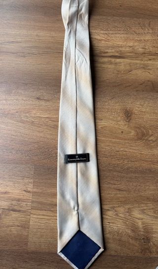 Corbata Ermenegildo Zegna Beige y Oro