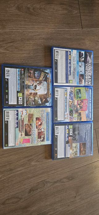 Lote Juegos PS4: LEGO (2), Minecraft, WSC, 