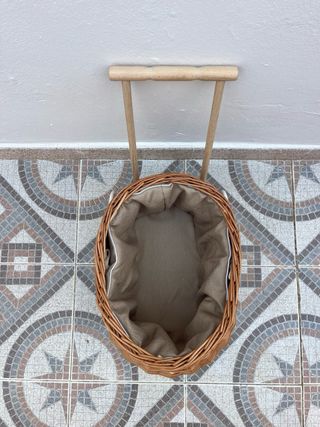CARRITO BEBÉ MIMBRE DECORACIÓN
