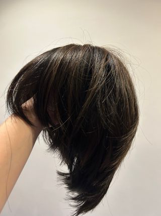 Peluca corta negra SHEIN + wig cap