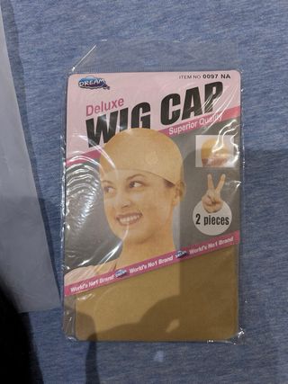Peluca corta negra SHEIN + wig cap