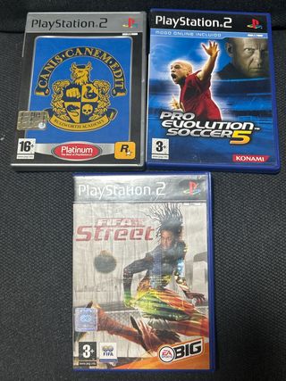 3 videogiochi per PS2: Bully, PES 5, FIFA Street