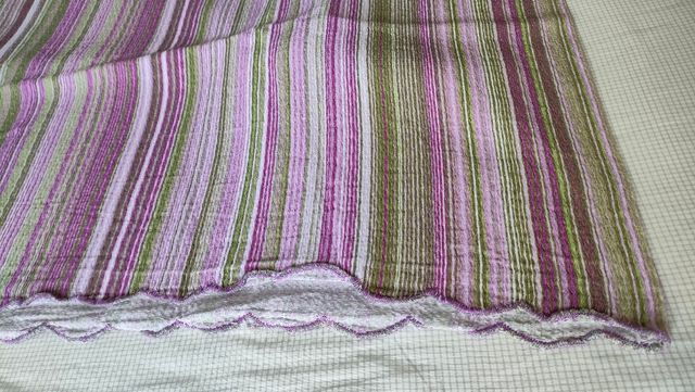 Coprispalle matrimoniale rigato