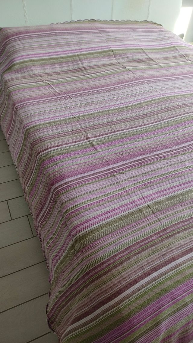 Coprispalle matrimoniale rigato