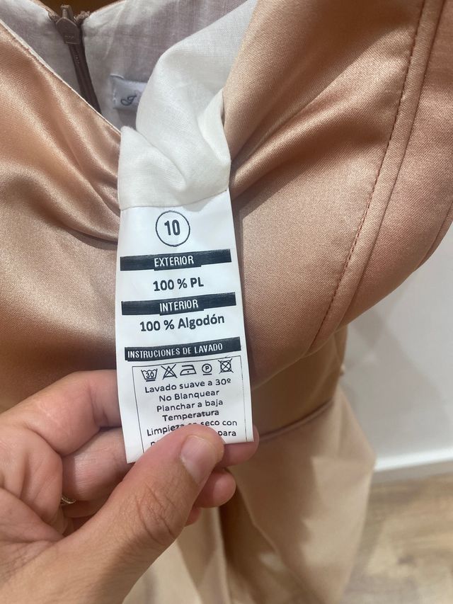 Vestido de fiesta satinado más diadema a juego