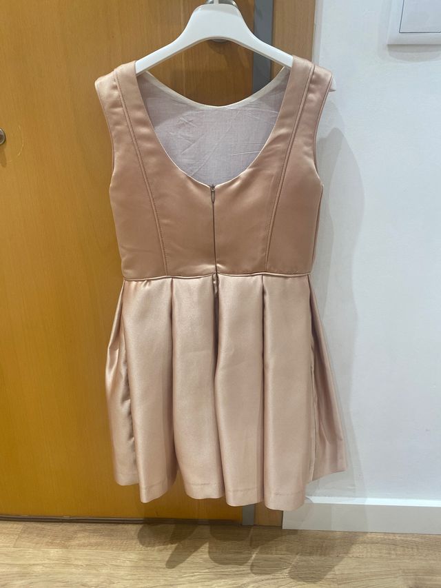 Vestido de fiesta satinado más diadema a juego