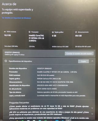 HP OMEN 17-CB1003NS i7/16GB/1TB SSD/RTX 2060