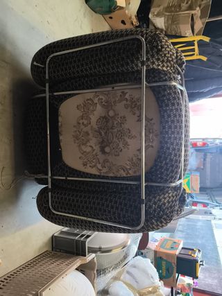 Poltrona vintage design moderno tessuto metallo