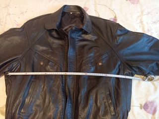 Cazadora cuero vintage negra