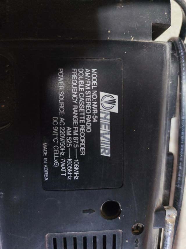 Doble casete + radio AM/FM – modelo NVR-54