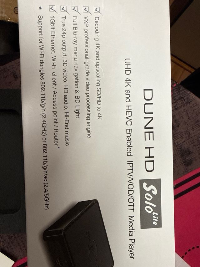 Reproductor Multimedia Dune HD Solo Lite