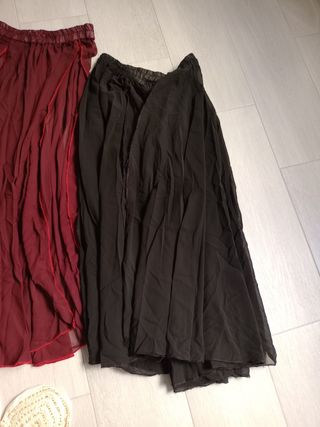 Faldas danza del vientre negras y rojas