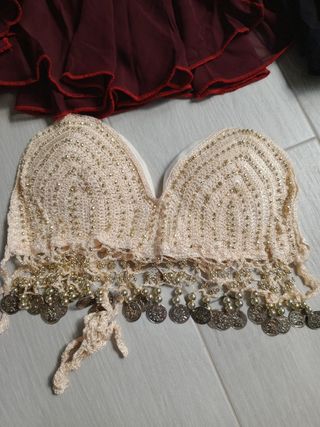 Faldas danza del vientre negras y rojas