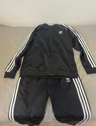 Conjunto Adidas Chándal Negro y Blanco