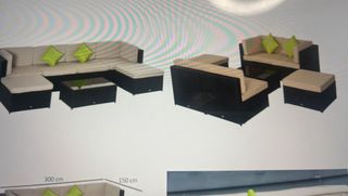 Sofá modular  beige y negro precio negociable