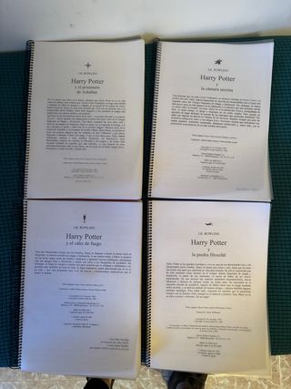Lote 4 libros encuadernados Harry Potter 