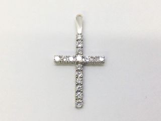 crucifijo oro 18k con piedra con diamante