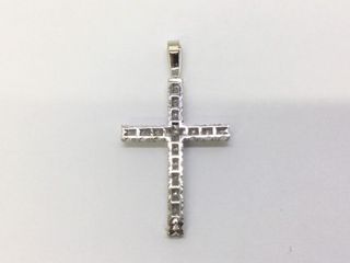 crucifijo oro 18k con piedra con diamante
