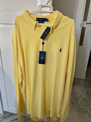 Polo Ralph Lauren Camisa Manga Larga Amarilla XL