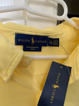 Polo Ralph Lauren Camisa Manga Larga Amarilla XL