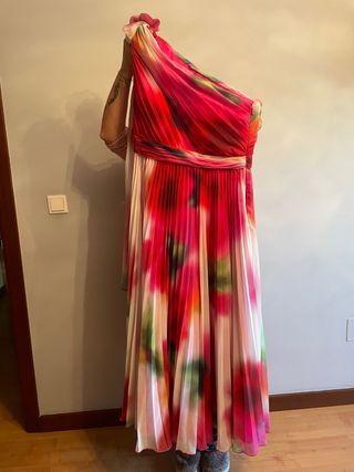 Vestido de fiesta largo multicolor