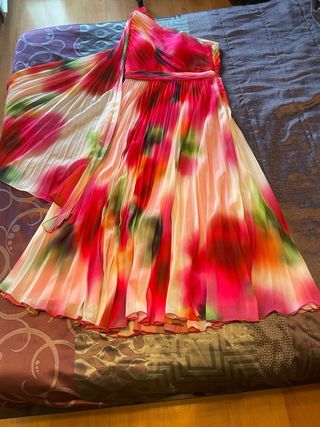 Vestido de fiesta largo multicolor