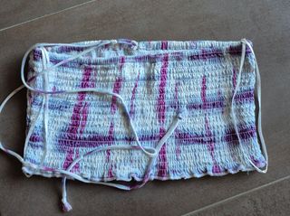 Conjunto Top y Falda Brownie XS Morado Blanco