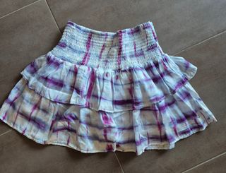 Conjunto Top y Falda Brownie XS Morado Blanco