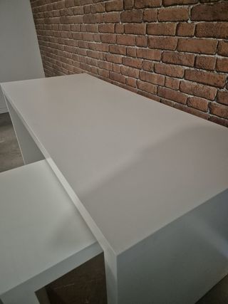 Escritorio MALM Ikea blanco con tablero extensible