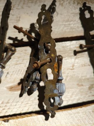 Antiguos tiradores de bronce vintage