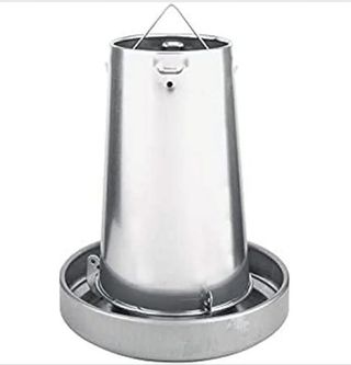 Comedero para gallinas de metal