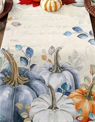 Runner da Tavola Zucca Azzurra 33x90cm