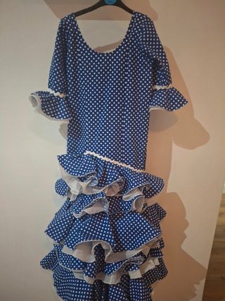 Traje de flamenca lunares talla 8