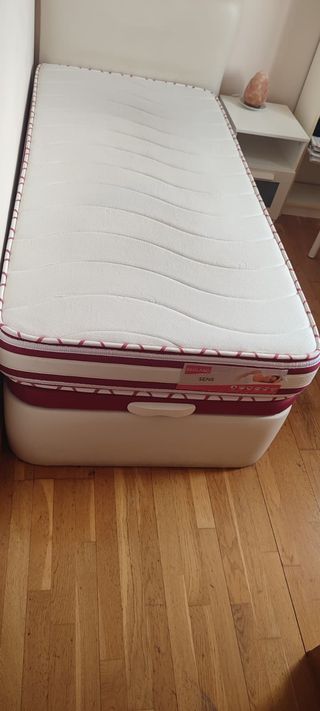 Cama 90x190 BEDLAN con canapé polipiel